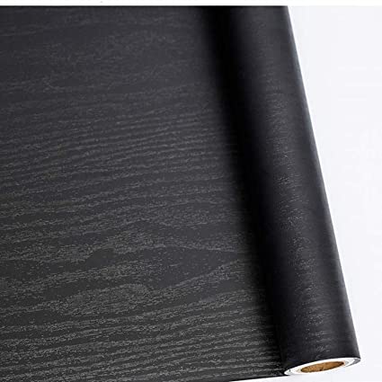 Black Wood Self Adhesive Paper Sticky Back Plastic Roll For Furniture 40cm X 500cm Easy to Clean and Use Thickened Upgrades Decorated Countertop Kitchen Sticker Christmas Decorations