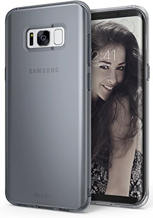 Samsung Galaxy S8 2017 Case, Ringke [AIR] Weightless as Air, Extreme Lightweight & Thin Transparent Soft Flexible TPU Scratch Resistant Protective Cover – Smoke Black