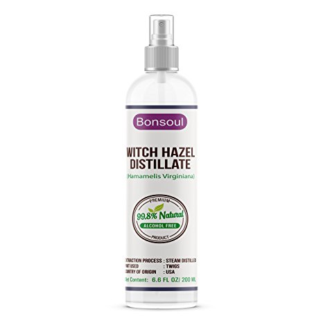 BONSOUL Pure & Natural Alcohol Free Witch Hazel Distillate (200 ML)