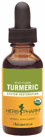 Herb Pharm Certified Organic Turmeric Root Extract for Musculoskeletal System Support - 1 Ounce