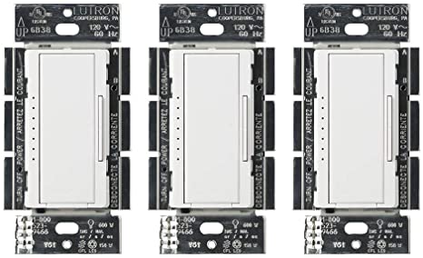 Lutron MACL-153M-WH-3 Maestro C.L Dimmer Switch (3 Pack) | for Dimmable LED, Halogen & Incandescent Bulbs, Single-Pole or Multi-Location | MACL-153M-WH | White