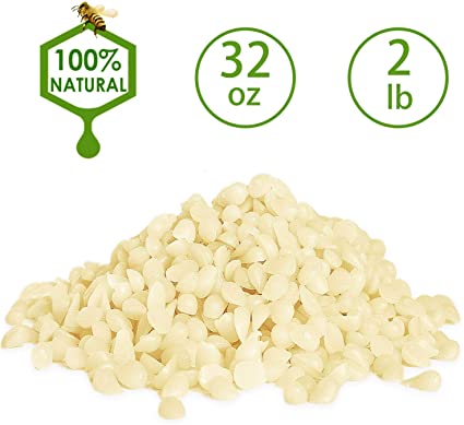 YUCH Organic Beeswax Pearls - White. All Natural. 2 lb
