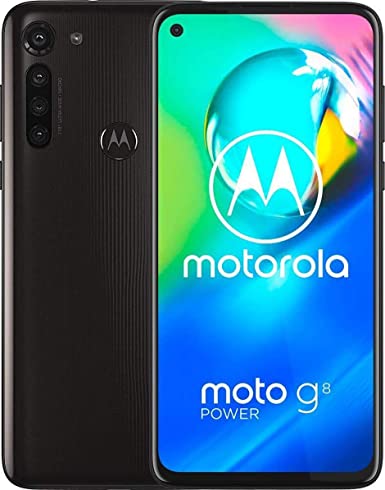 Moto G8 Power w/ 5000 mAh Battery (64GB, 4GB) 6.4" Dual SIM GSM Factory Unlocked, Global 4G LTE International Version (at&T/T-Mobile/MetroPCS/Cricket/H2O) XT2041-1 (64GB SD   Case Bundle) Smoke Black