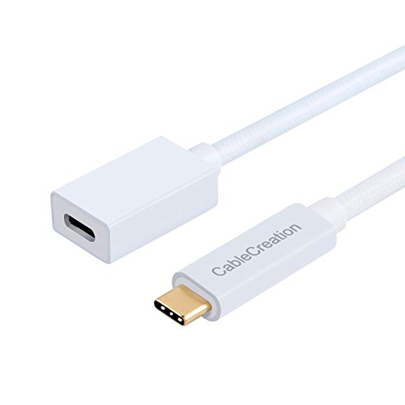 USB C Extension Cable(10Gbps), CableCreation 3.3ft USB 3.1 Type C Male to Female Extension Cord, Compatible Galaxy S8/ S9, MacBook Pro etc, 1M/White