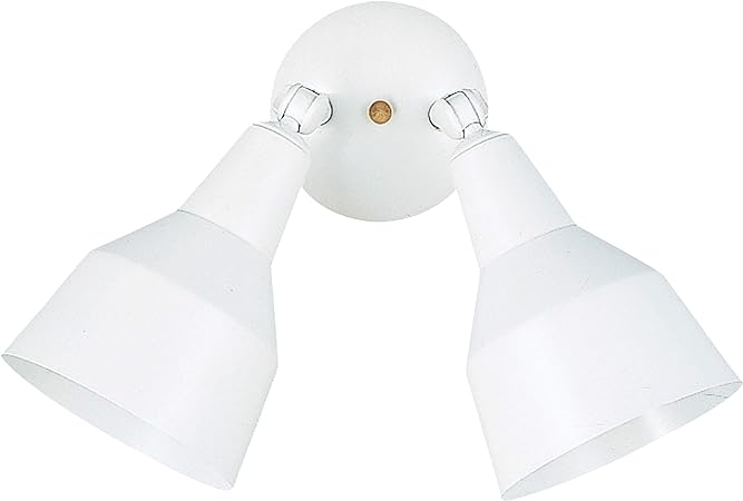 Sea Gull Lighting 8607-15 Flood Light Traditional Two - Light Flood Light, White Finish