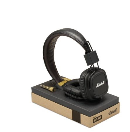 Marshall Audio Major On-Ear Stereo Headphones with Mic and Remote for iPhone Black