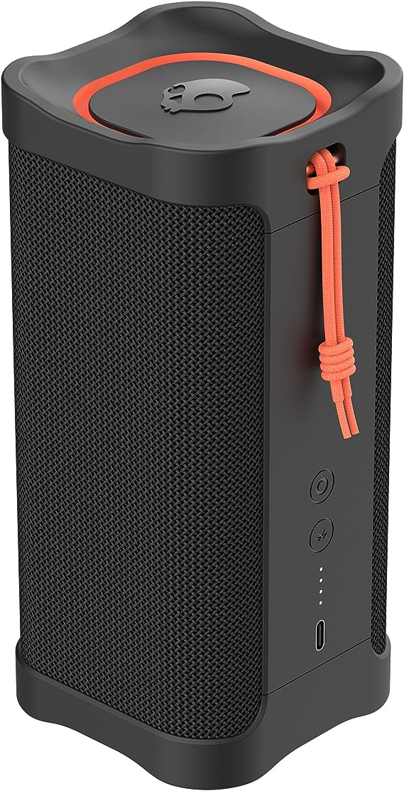 Skullcandy Terrain XL Wireless Bluetooth Speaker - IPX7 Waterproof Portable Speaker with Dual Custom Passive Radiators, 18 Hour Battery, Nylon Wrist Wrap, & True Wireless Stereo (Black)