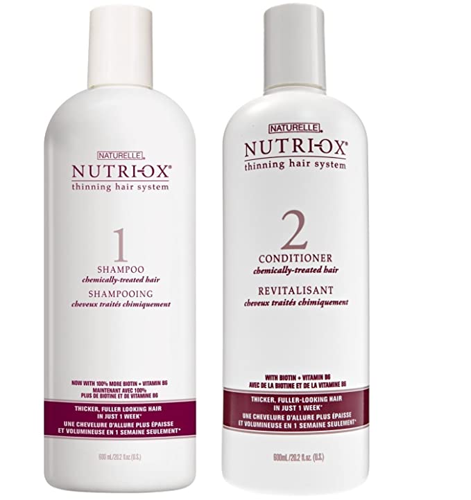 Nutri-Ox Shampoo & Conditioner Set for Chemically Treated Thin Hair (20 Ounce)