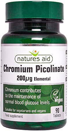 Natures Aid Chromium Picolinate Tablets 200ug Pack of 90