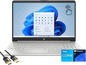 HP Laptop for Business & Student, 15.6" HD Touchscreen Display, 12th Gen Intel Core i3-1215U, 16GB RAM, 1TB PCIe SSD, Keypad, USB-C, SD Card Reader, Webcam, Fast Charge, PDG HDMI Cable, Win 11 Pro