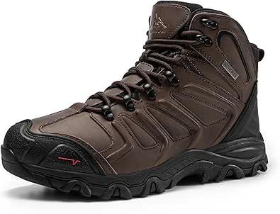 NORTIV 8 Men's Ankle High Waterproof Hiking Boots Outdoor Lightweight Shoes Trekking Trails Armadillo