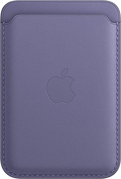 Apple Leather Wallet with MagSafe (for iPhone) - Now with Find My Support - Wisteria