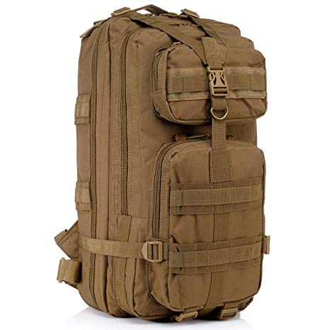 G4Free® 40L Sport Outdoor Military Rucksacks Tactical Molle Backpack Camping Hiking Trekking Bag Custom Design By G4Garden (Tan, 40L)