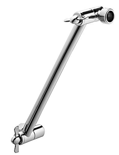 A-Flow8482 Solid Brass Adjustable Shower Arm Extender - 10 inch Universal Components Chrome