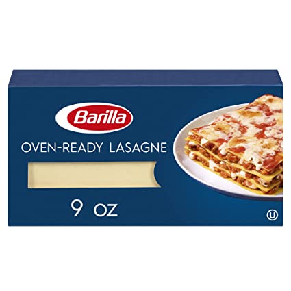 Barilla Oven-Ready Lasagne, 9 oz. Box - Non-GMO Pasta Made with Durum Wheat Semolina - Italy's #1 Pasta Brand - Kosher Certified Pasta