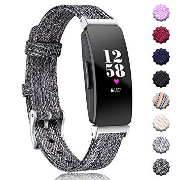 Maledan Replacement for Fitbit Inspire HR & Inspire Bands Women Men Large Small, Woven Fabric Accessories Strap Wrist Band Compatible with Fitbit Inspire & Inspire HR Fitness Tracker & Ace 2