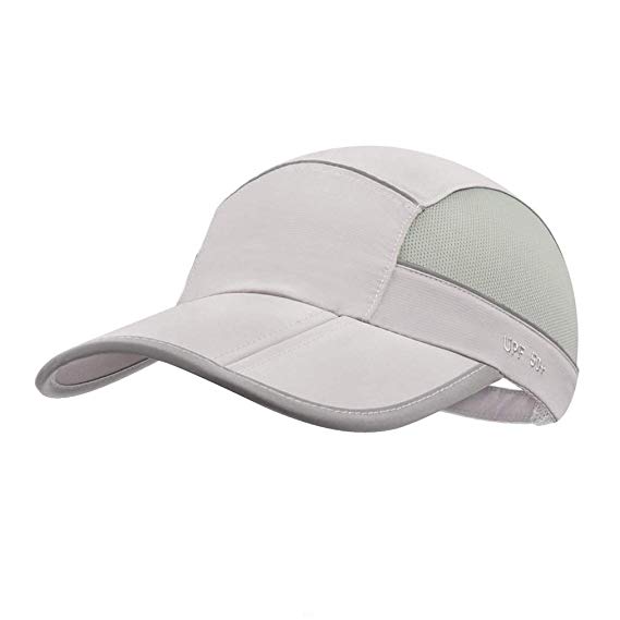 GADIEMKENSD UPF 50  Outdoor Hat Folding Reflective Running Cap Unstructured Sport Hats for Men & Women