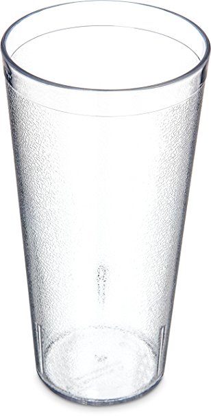 Carlisle 5224-8107 Stackable Shatter-Resistant Plastic Tumbler, 24 oz., Clear (Pack of 6)