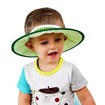 Datework Adjustable Safe Baby Child Kids Shampoo Bath Shower Cap Protection Soft Fruit Hat Wash Hair (Green)