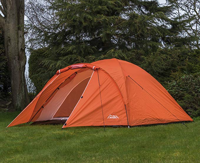 Andes 4 Person Man Berth Double Skin Camping/Festival Dome Tent