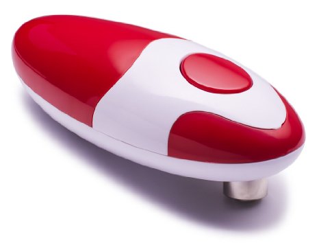 Chefs Star Smooth Edge Automatic Electric Can Opener Red 4 AA batteries are included