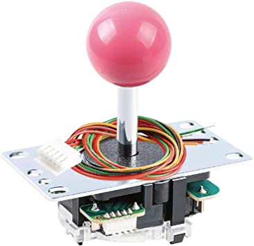 Sanwa JLF-TP-8YT Original Joystick Pink- for Arcade Game 4 & 8 Way Adjustable, Compatible with Catz Mad SF4 Tournament Joystick (Pink Ball Top) S@NWA