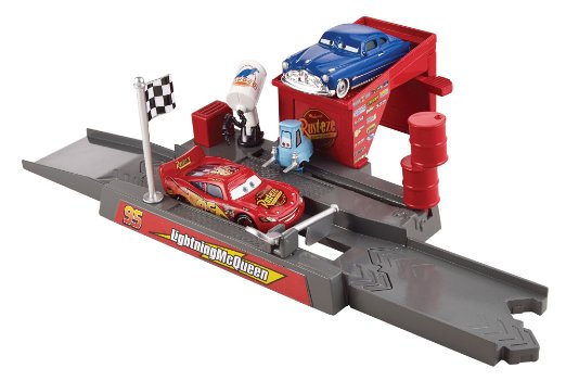 DisneyPixar Cars Story Sets Piston Cup Pit Stop Play and Race Launcher