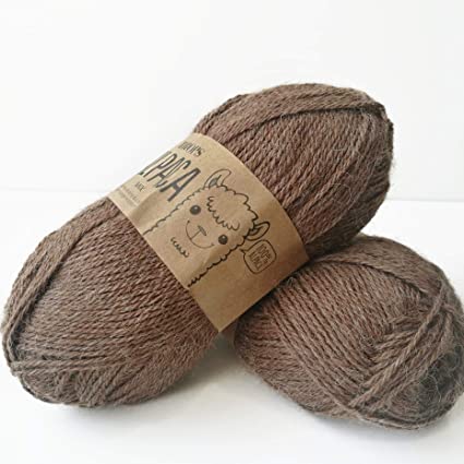 Pure Alpaca Wool Yarn Drops Alpaca, 59 Colors, in 1.8 oz Balls - 183 yds per Ball (0607 Light Brown - Mix)