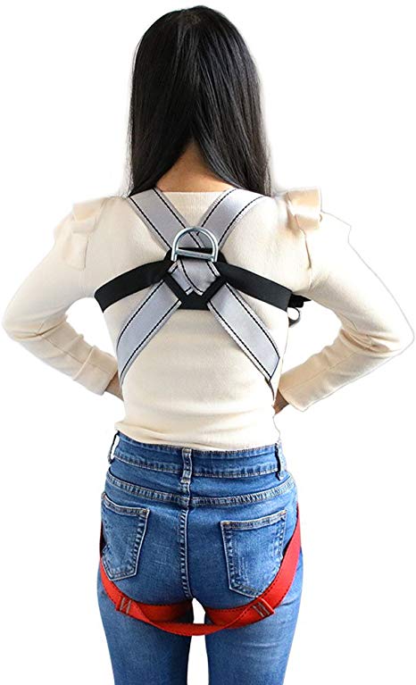 X XBEN Kids' Full Body Harness, Youth Safety Comfort Zipline Climbing Harness Belts for Outdoor Expanding Training, Caving Rock Rappelling Equip