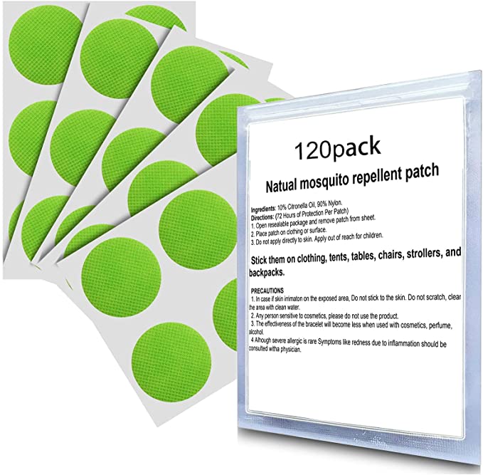 120Pack Green Mosquito Stickers Citronella Patches for Kids Adult Indoor Outdoor