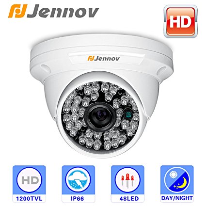 Jennov S11WH HD Security Camera Cmos Color 1200Tvl 48 Ir Leds Day Night Vision Cctv Home Surveillance