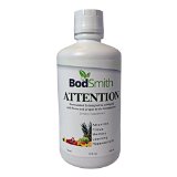 BestSeller 1 BodSmith LIQUID ATTENTION Supplement is the only all natural blend on the market that is a mix of cognitive enhancers nutrients and modulators in one daily formulaSupports neurotransmitters Increases brain blood flow Reduces stress Protects brain cells from oxidative stress Brain supplement that helps with focus support natural concentration support to stay motivated and increase creativity Supports childrens learning Helps increase learning abilities Develop mental focus Helps produce a positive mood with more energy