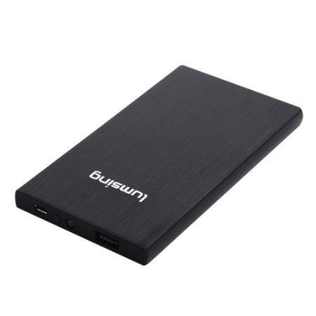 Lumsing Portable Charger Power Bank for Smartphones Tablets(8000mAh Li-Polymer Black)