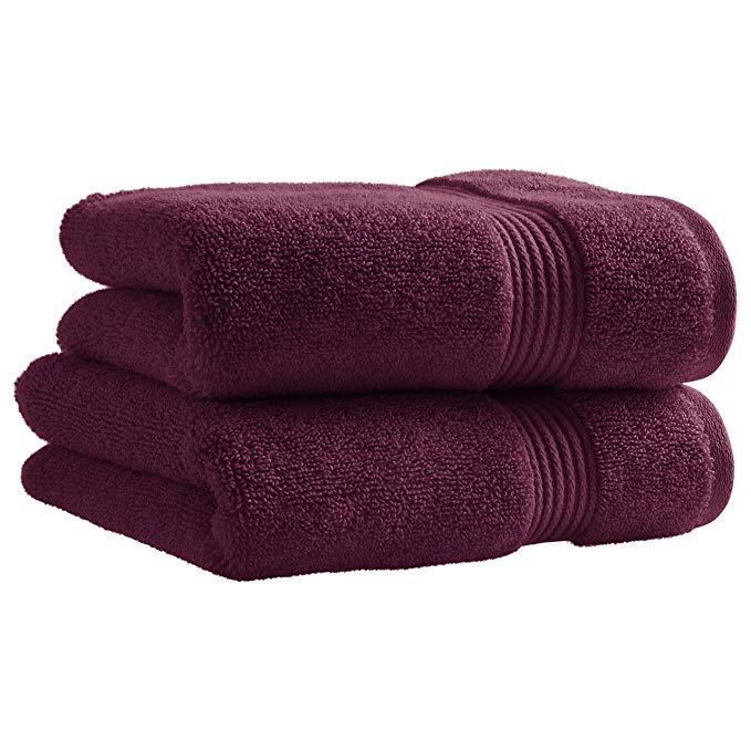 Rivet Classic Supima Cotton Hand Towel Set, 2-Pack, Berry