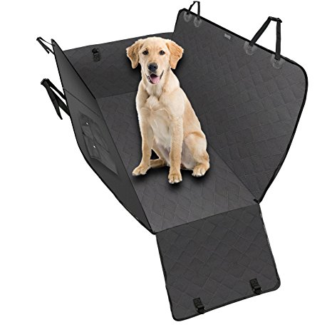 GKG Dog Car Seat Cover Hammock Back Seat Cover Protector Universal with Side Flaps for Pets Waterproof Durable Scratch Proof Heavy Duty Nonslip for Cars SUV Trucks Jeep Vans Quilted Padded