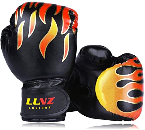 Luniquz Kids Boxing Gloves Boys Girls Punching Bag Gloves for Kickboxing MMA Muay Thai Sparring