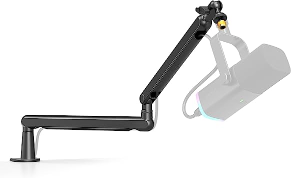 FIFINE Microphone Arm Stand, Boom Arm Stand with Desk Mount Clamp, Screw Adapter, Cable Management, Suspension Scissor Mic Stand for Boom Stick Microphone, for Podcast Streaming Gaming Studio-BM88