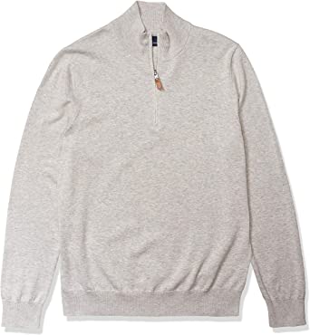 Amazon Brand - Buttoned Down Men's 100% Supima Cotton Quarter-Zip Sweater