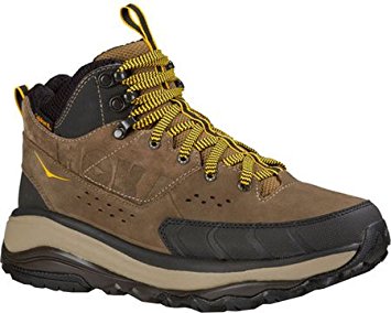 Hoka One One Mens Tor Summit Mid Waterproof Hiking Shoe,Brown/Golden Rod Nubuck