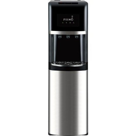 Primo Stainless Steel & Black Bottom Load Bottled Water Dispenser - 3, 4 or 5 Gallon