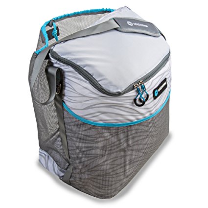 Wildhorn Tortuga Beach Tote Cooler Bag. 24 Can Easy Access Insulated Side Cooler Compartment, Large Drawstring Storage Space, External Mesh Pocket.