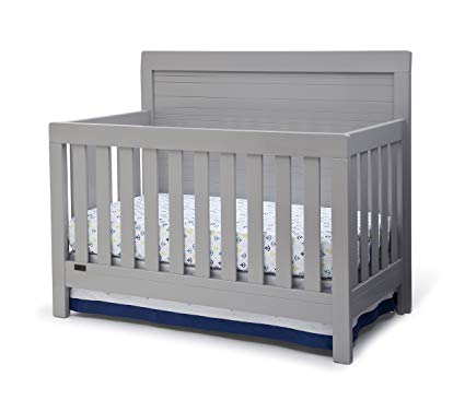 Simmons Kids SlumberTime Rowen 4-in-1 Convertible Baby Crib, Grey