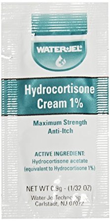 Waterjel 2691 1 Percent Hydrocortisone Anti-Itch Cream Pack, 0.9 gm (Box of 144)