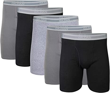 Gildan Mens Regular Leg Boxer Brief Multipack