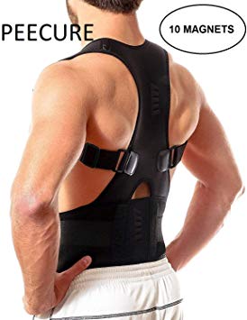 PEECURE Magnetic Posture Corrector for Lower and Upper Back Pain (Medium)