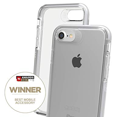 Gear4 Piccadilly Clear Case with Advanced Impact Protection [ Protected by D3O ], Slim, Tough Design for iPhone 7/8 – Silver