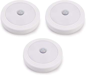 Motion Sensor Light,Strong Magnetic with Free 3M Adhesive Light for Hallway, Closet, Bathroom, Bedroom, Nursery Warm White (3 Pack)
