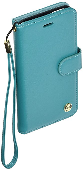 iPhone 6S Case, caseen  Ciro Leather Wallet Case (Mint Teal Turquoise Green) w/ Flip Cover, Credit Card Pockets