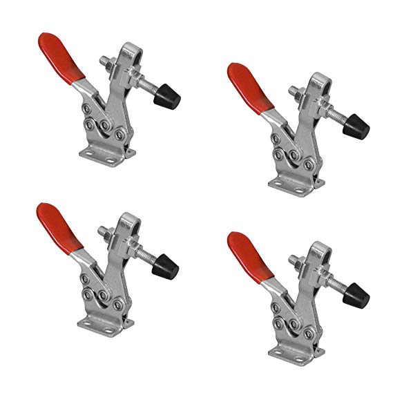 POWERTEC 20326 Horizontal Quick-Release Toggle Clamp, 500lbs Capacity, 225D, 4PK