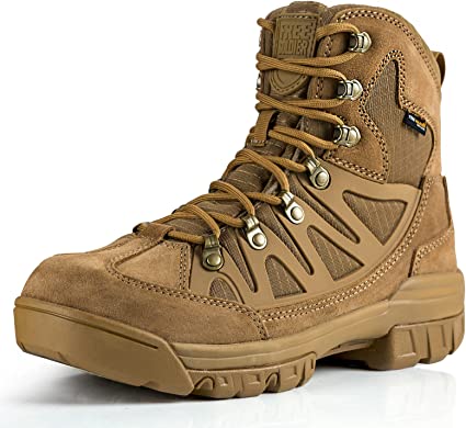 FREE SOLDIER Men's Tactical Waterproof Lightweight Hiking Boots Military Combat Boots Work Boots